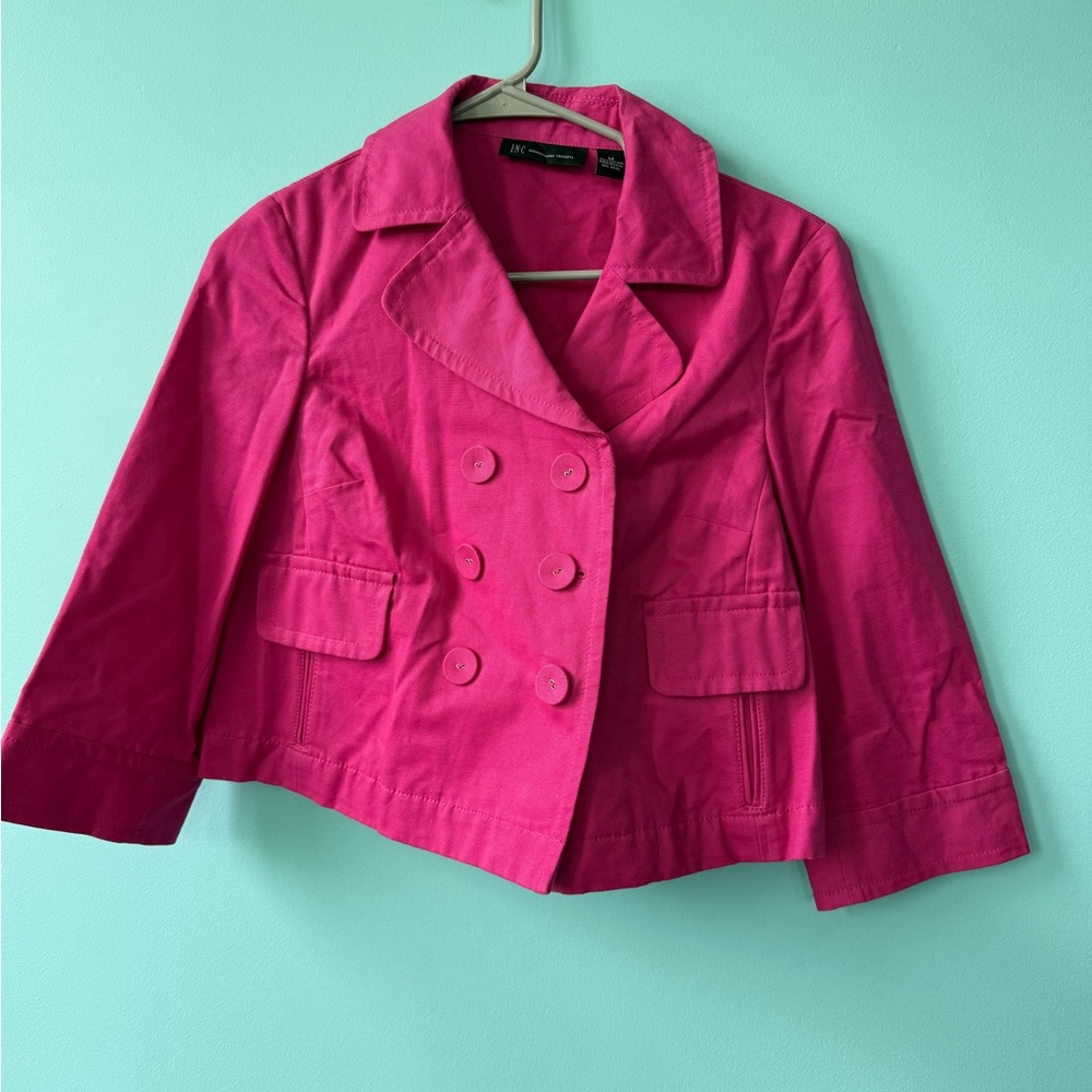 Pink Double-Breasted Women's Jacket